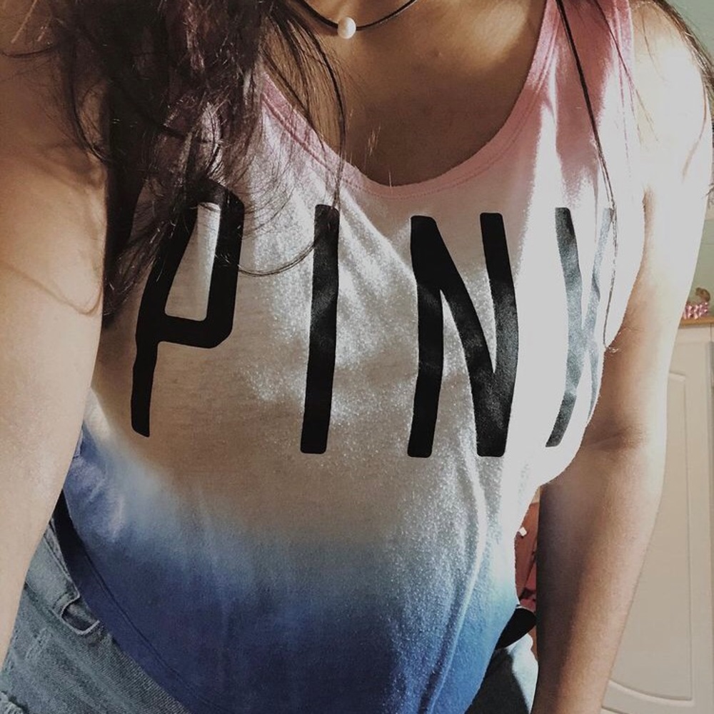 PINK red, white, & blue tank top